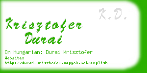 krisztofer durai business card